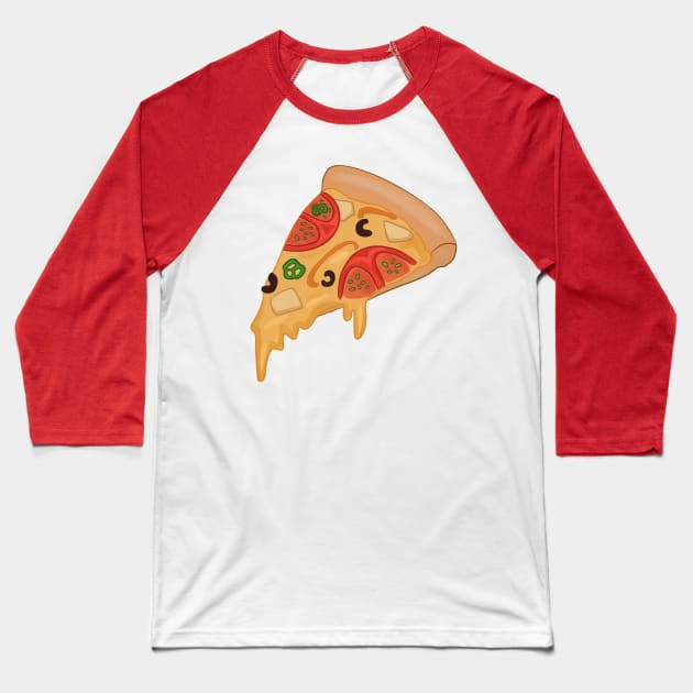 pizza Baseball T-Shirt by Aoiriss